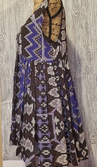 Free People bohemian Aztec print babydoll dress - Picture 5 of 8